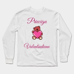 Latviski Priecīgu valentīndienu - Latviešu Long Sleeve T-Shirt